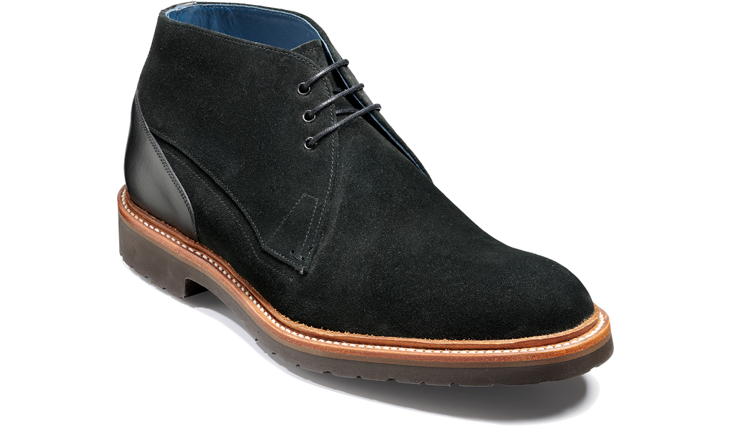 Bronx Black Suede Black Calf Sample