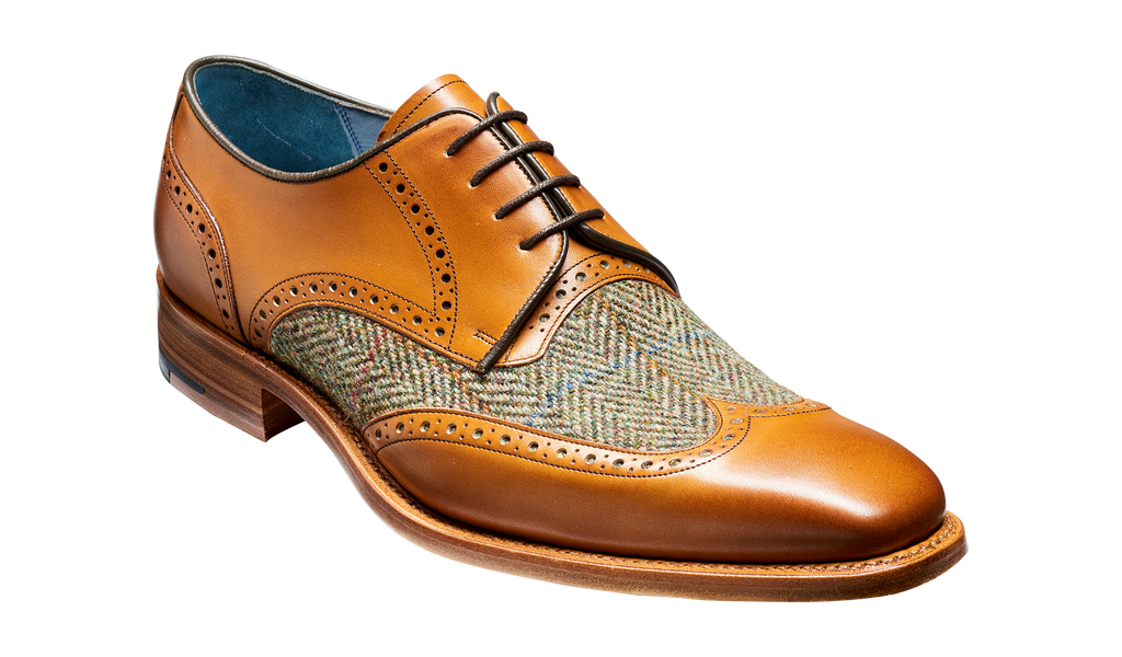 Jackson Cedar Calf Green Tweed Barker Shoes Outlet