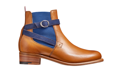 Alexandra - Cedar Calf / Blue Strap
