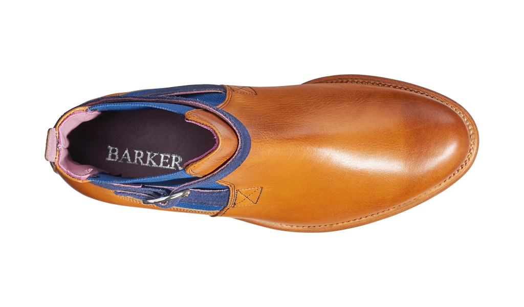 Alexandra - Cedar Calf / Blue Strap