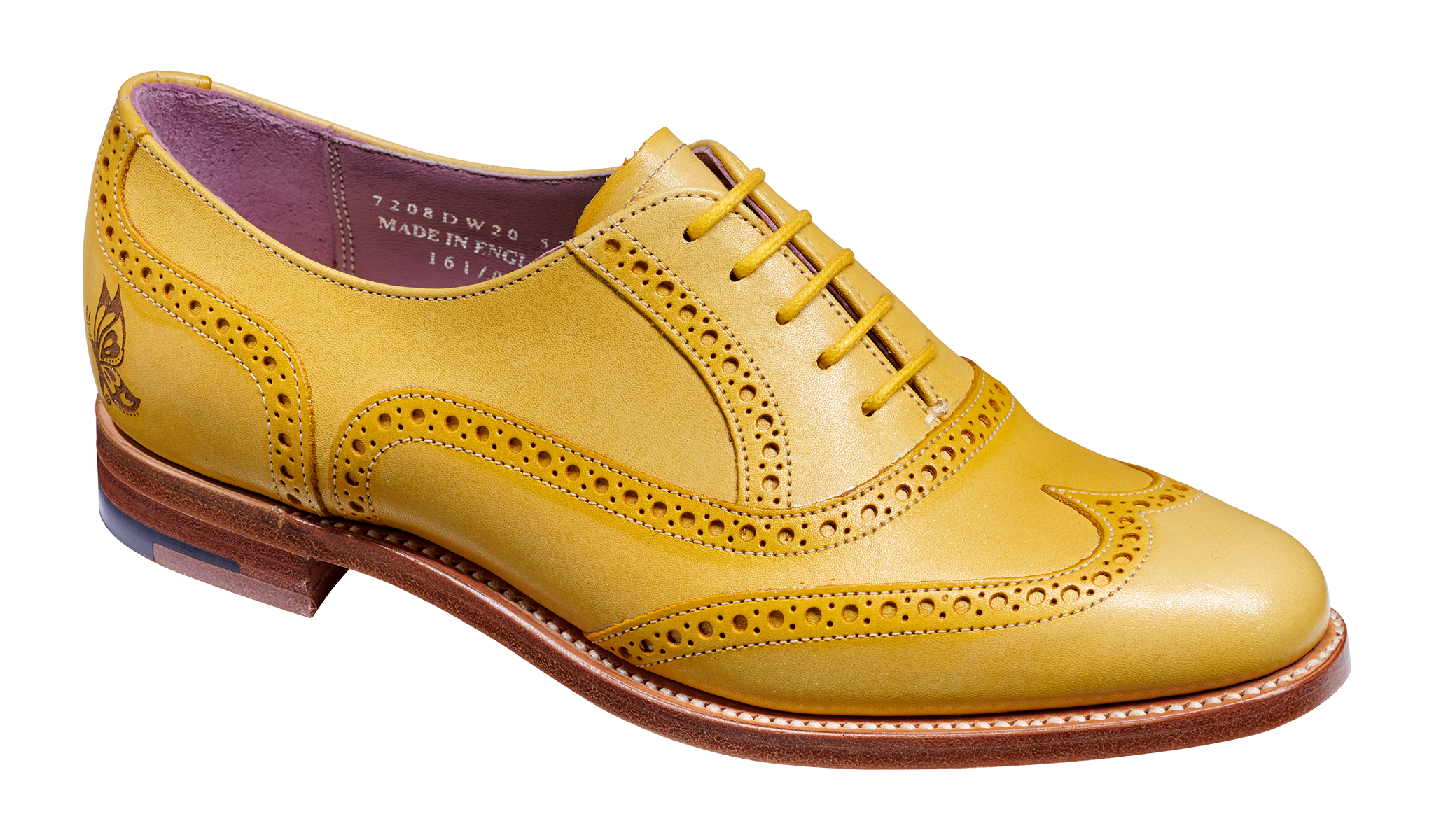 Santina Yellow Glitter Crust Barker Shoes Outlet