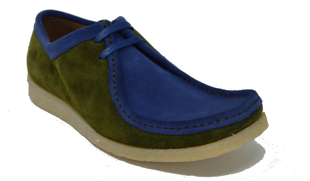 Alexander - Olive / Blue Suede (Sample)