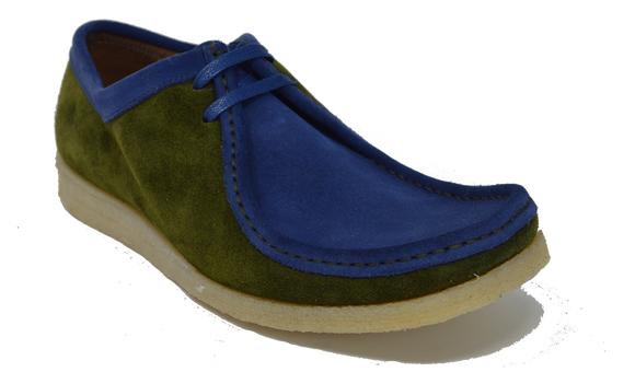 Alexander - Olive / Blue Suede (Sample)