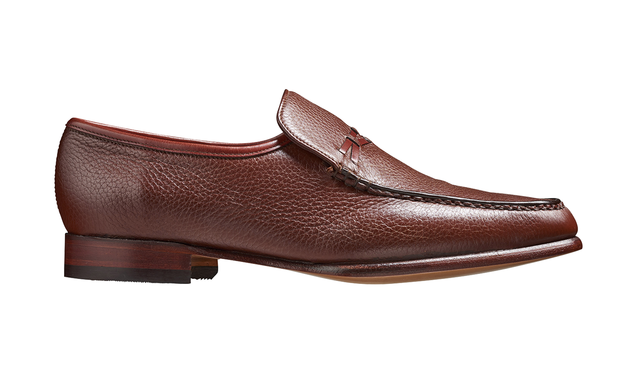 Leon - Burgundy Deerskin / Calf | Barker Shoes Outlet