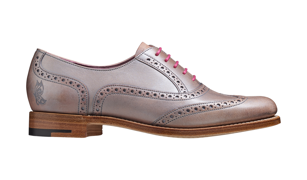 Santina – Lilac / Silver Hand Painted