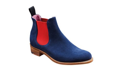 Violet - Navy Suede / Red Elastic